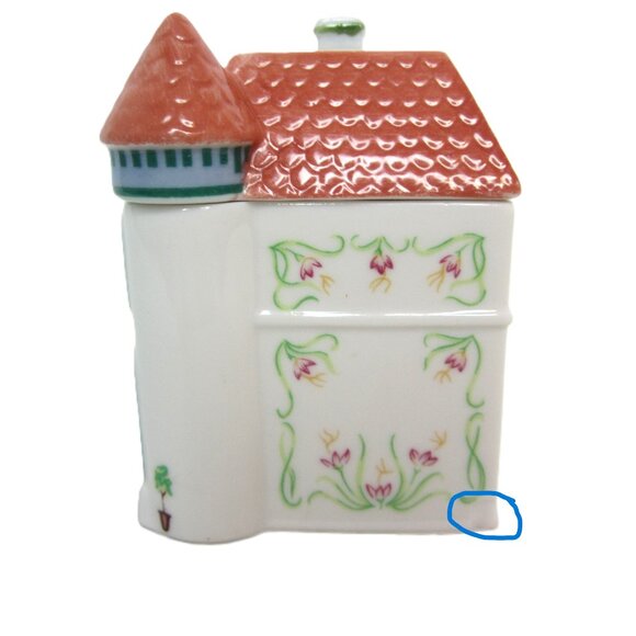 Original Lenox Spice Village Saffron Spice Jar Cottage House Ceramic - Picture 2 of 8